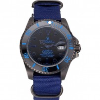 Cinturino in nylon blu per Rolex Submariner Stealth 622.008