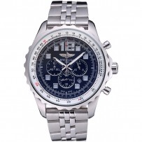 Breitling Professional Chronospace - Quadrante Nero Bracciale in Acciaio Inox - 622505