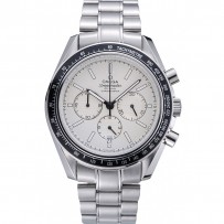 Cinturino in acciaio inossidabile con quadrante bianco Omega Speedmaster 622049