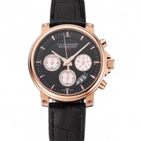 Chopard LUC 8HF Power Control quadrante nero cinturino in pelle nera 1454002