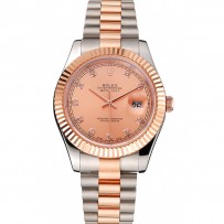 Swiss Rolex Datejust quadrante in oro rosa e cassa in acciaio inossidabile lunetta bracciale bicolore