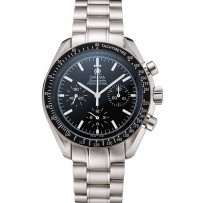 Swiss Omega Speedmaster Professional Quadrante Nero Cassa e Bracciale in Acciaio Inossidabile