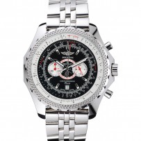 Breitling Bentley cronografo quadrante nero cinturino in acciaio inossidabile 98192