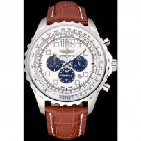 Breitling Navitimer - Cinturino in Pelle Marrone Quadrante Bianco