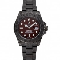 Rolex Submariner Skull Limited Edition quadrante marrone tutto nero cassa e bracciale 1454075