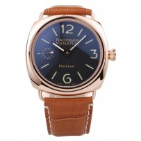 Panerai Radiomir cassa in oro rosa quadrante nero cinturino in pelle marrone 98137