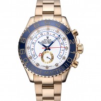 Rolex Yachtmaster II quadrante bianco cinturino in oro con lunetta blu 622.271