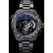 Tag Heuer Carrera cassa in acciaio inossidabile nero quadrante nero 98243