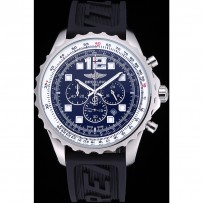 Breitling Professional Chronospace Quadrante Nero Bracciale in Gomma - 622504