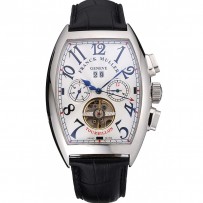 Franck Muller Casablanca Tourbillon cinturino in pelle di coccodrillo nero 80282