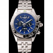 Breitling Chronomat 44 quadrante blu con quadranti neri Bracciale in acciaio inossidabile 622.508