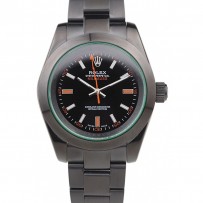 Rolex Milgauss Pro Hunter con vetro zaffiro verde sfumato e quadrante nero