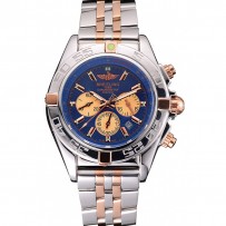 Breitling Chronomat 44 quadrante blu con quadranti bianchi bracciale in acciaio inossidabile a 2 toni 622510