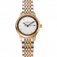 Patek Philippe Calatrava Ladies quadrante bianco cassa in oro giallo bracciale bicolore 1453828