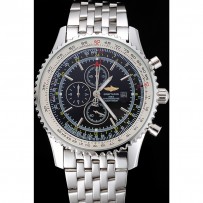 Breitling Navitimer World - Quadrante Nero Bracciale in Acciaio Inossidabile - 622512