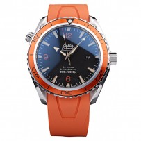 Omega Swiss Seamaster Planet Ocean cinturino arancione di grandi dimensioni