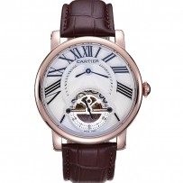 Cartier Rotonde Flying Tourbillon quadrante bianco 621940