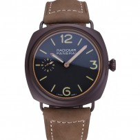 Panerai Radiomir Bracciale in pelle marrone con lunetta in acciaio inossidabile marrone 622.324