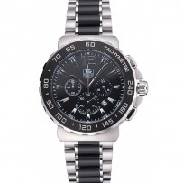 Tag Heuer Formula 1 cronografo quadrante nero lunetta nera cinturino in acciaio inossidabile bicolore 622412