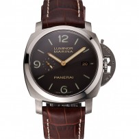 Svizzero Panerai Luminor Marina 1950 3 giorni quadrante marrone cassa in acciaio inossidabile cinturino in pelle marrone