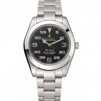 Rolex Air King quadrante nero cinturino in acciaio inossidabile 1454020