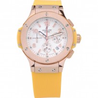 Orologio Hublot Big Bang cinturino giallo quadrante bianco 98068