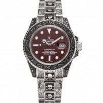 Rolex Submariner Skull Limited Edition con quadrante marrone cassa e bracciale vintage-1454078