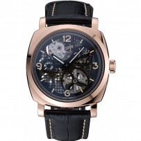 Panerai Radiomir Tourbillon GMT Ceramica Lo Scienziato Bracciale in pelle nera 1454230