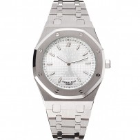 Audemars Piguet Royal Oak Fondation quadrante bianco cassa e bracciale in acciaio inossidabile