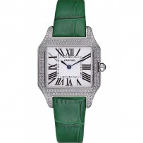 Cartier Santos 100 diamanti lunetta in argento 621914