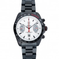 Tag Heuer Carrera cassa in acciaio inossidabile nero quadrante bianco 98241