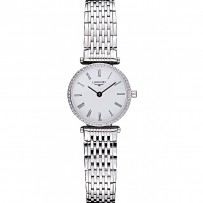 Longines La Grande Classique in acciaio inossidabile quadrante bianco con diamanti lunetta Femme 622110