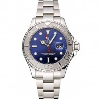 Rolex Yacht-Master quadrante blu cassa e bracciale in acciaio inossidabile