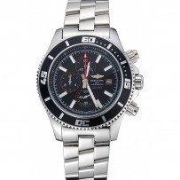 Breitling Superocean Chronograph II quadrante nero Bracciale in acciaio inossidabile 622428