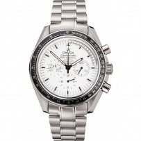 Omega Speedmaster Professional Apollo 13 Silver Snoopy Award quadrante bianco cassa e bracciale in acciaio inossidabile