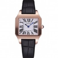 Cartier Santos 100 lucido lunetta in oro rosa 621920