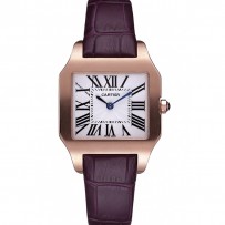 Cartier Santos 100 lucido lunetta in oro rosa 621921