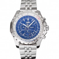 Breitling Bentley Motors T quadrante blu cassa e bracciale in acciaio inossidabile 622222