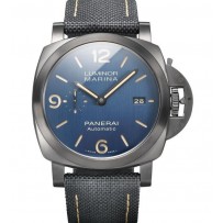 AAA Repliche Panerai Luminor Marina Titanio DLC Bucherer Blue Editions 44mm Orologio da uomo PAM01021