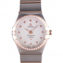 Omega Constellation Rose Gold Diamond Bezel Two Tone Band 621487