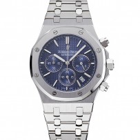 Audemars Piguet Royal Oak Cronografo quadrante blu Bracciale in acciaio inossidabile 1454028