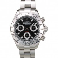 Rolex Daytona Lady cassa in acciaio inossidabile quadrante nero tachimetro