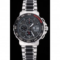 Tag Heuer Formula 1 Calibre 16 Cronografo quadrante nero Cinturino in acciaio inossidabile bicolore 622413