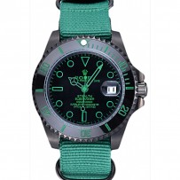 Cinturino in nylon verde Rolex Submariner Stealth 622.009