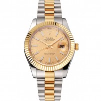 Swiss Rolex Datejust quadrante in oro con lunetta in oro cassa in acciaio inossidabile bracciale bicolore