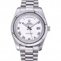 Rolex Day-Date quadrante bianco bracciale in acciaio inossidabile 622547