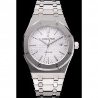 Swiss Audemars Piguet Royal Oak quadrante bianco cassa e bracciale in acciaio inossidabile