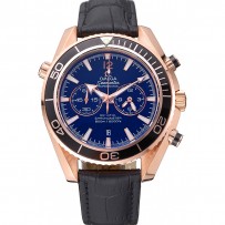 Omega Seamaster Planet Ocean Chronograph Ceragold quadrante nero 622391