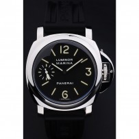 Panerai Luminor Black Rubber Bracelet Watch Replica 4566