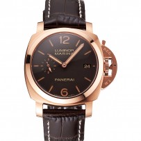 Svizzero Panerai Luminor Marina 1950 3 giorni oro rosso quadrante marrone cassa in oro rosa cinturino in pelle marrone